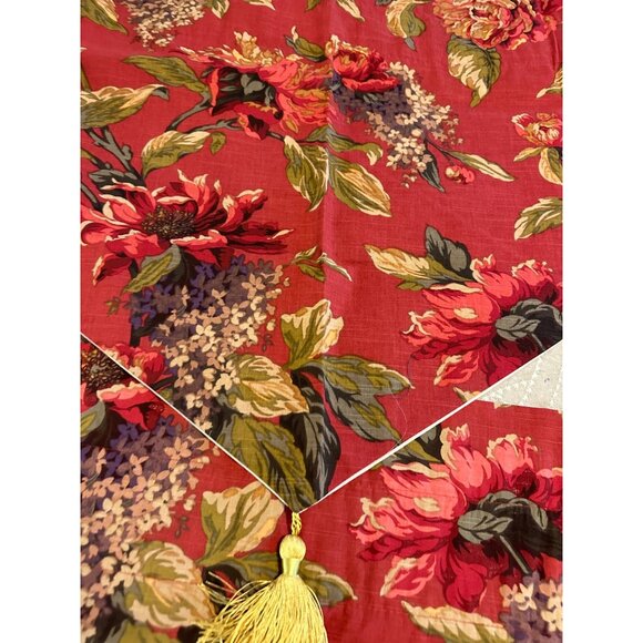 2 VTG  Croscill Floral Serena  Swag Valance Tassels Rustic country cottage new - Picture 1 of 12